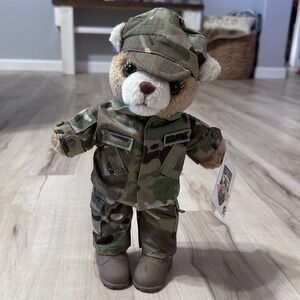 US Army Camo Army Combat Uniform ACU 11in Mini Teddy Bear - New W/ Tag